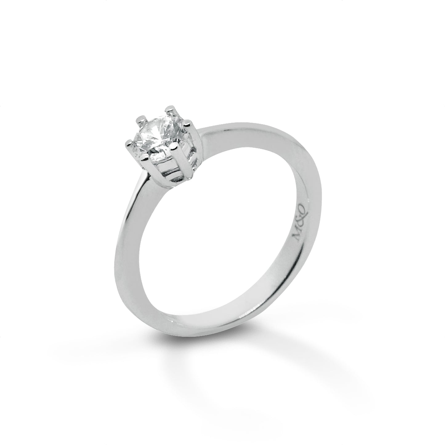 Anello Solitario in argento- Moro&Ognissanti