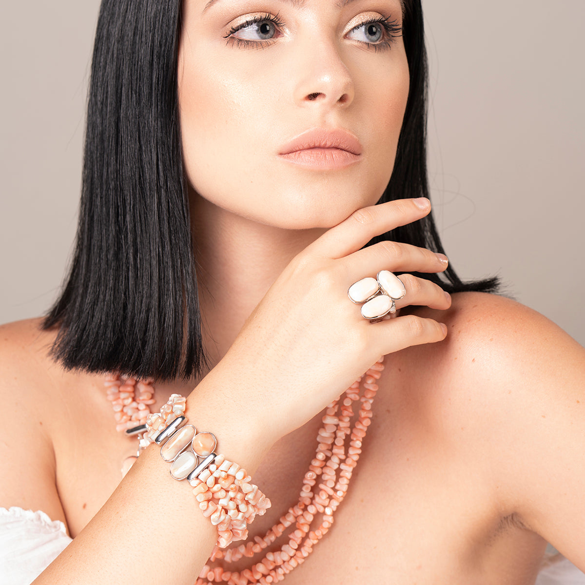 Bracciale in Corallo rosa - Antonino De Simone