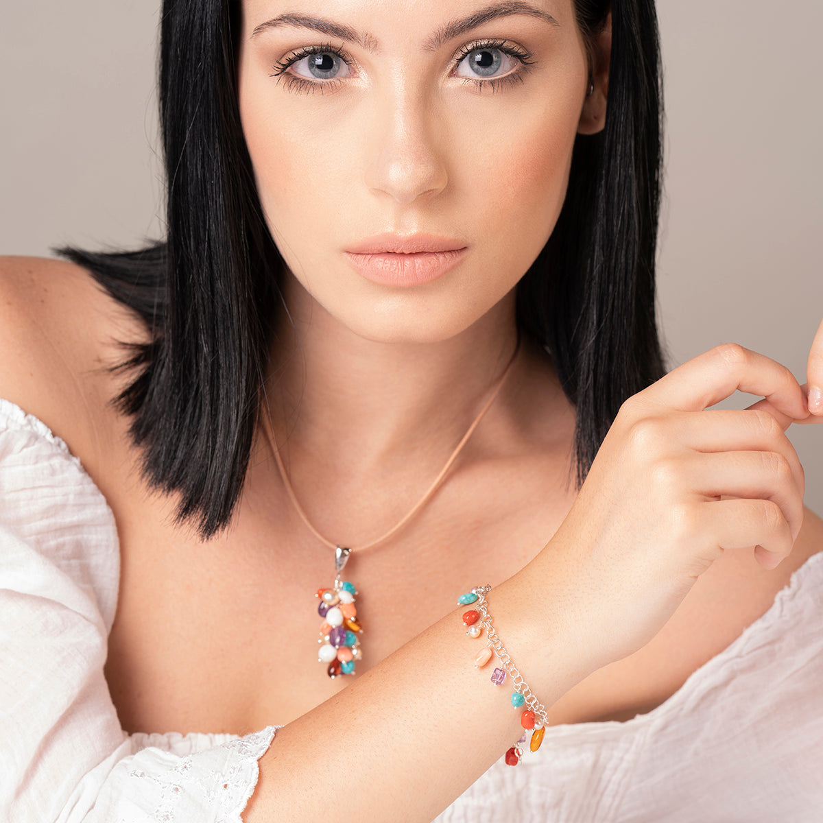 Ciondolo con sassi di pietre naturali  - Antonino De Simone