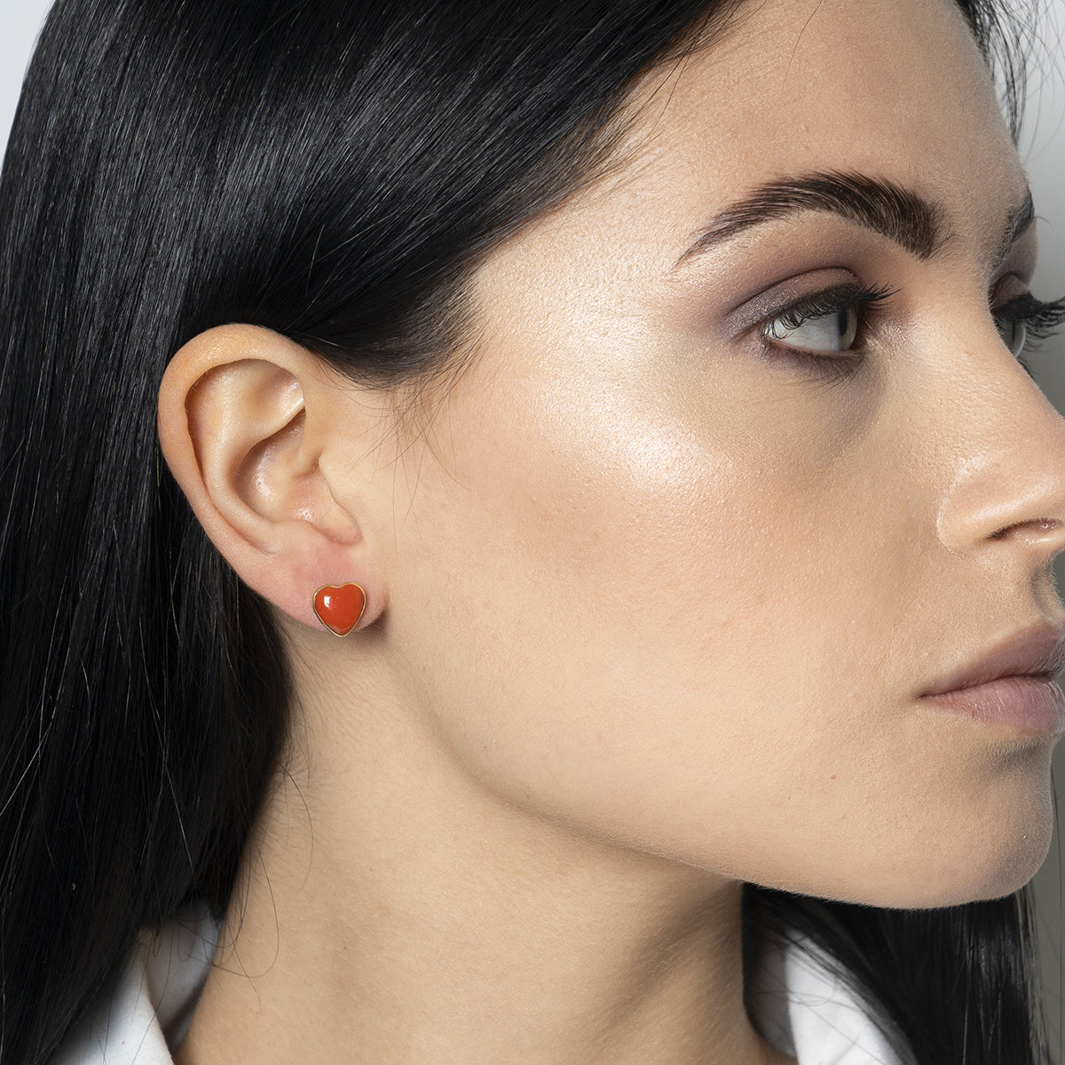 Orecchini cuore in corallo - Iosonopreziosa
