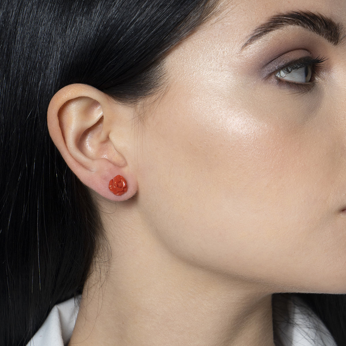 Orecchini con rose di corallo - Iosonopreziosa