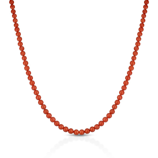 Collana di corallo (sfere da mm 6) - Iosonopreziosa