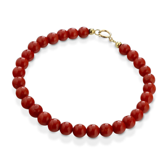 Bracciale in corallo (sfere da mm 6) - Iosonopreziosa