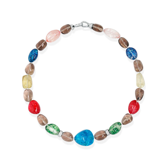 Collana sassi multicolor - Moro&Ognissanti