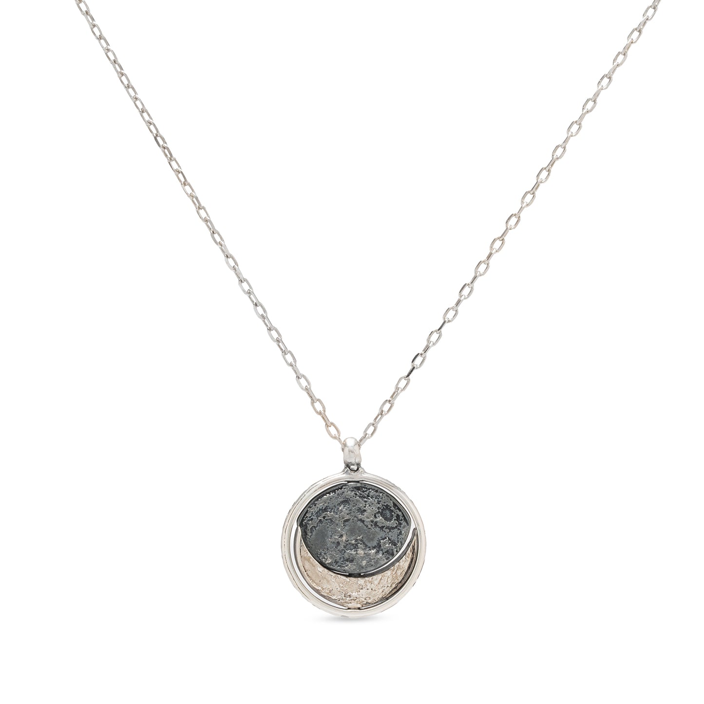 Collana pendente in argento Moonphases