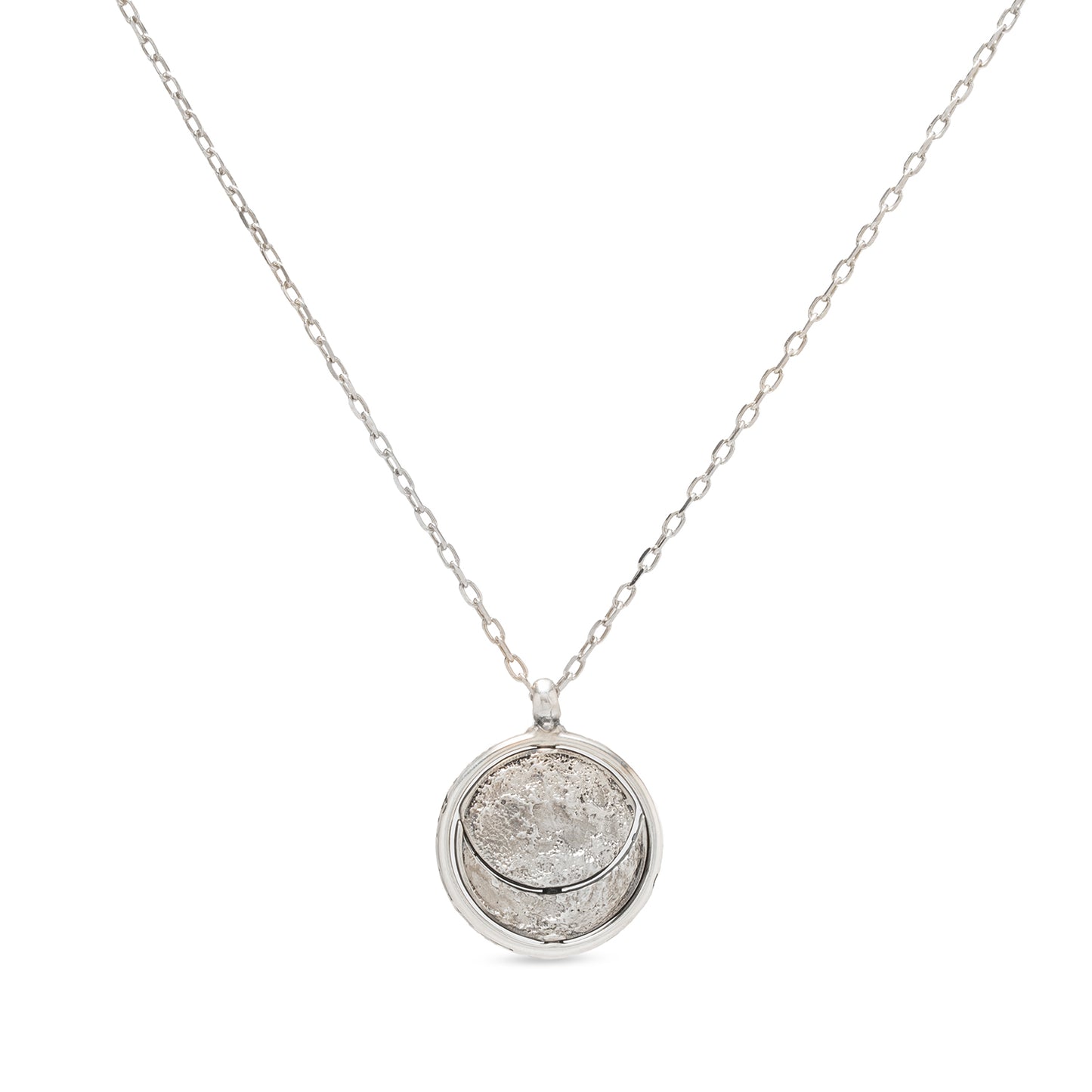 Collana pendente in argento Moonphases