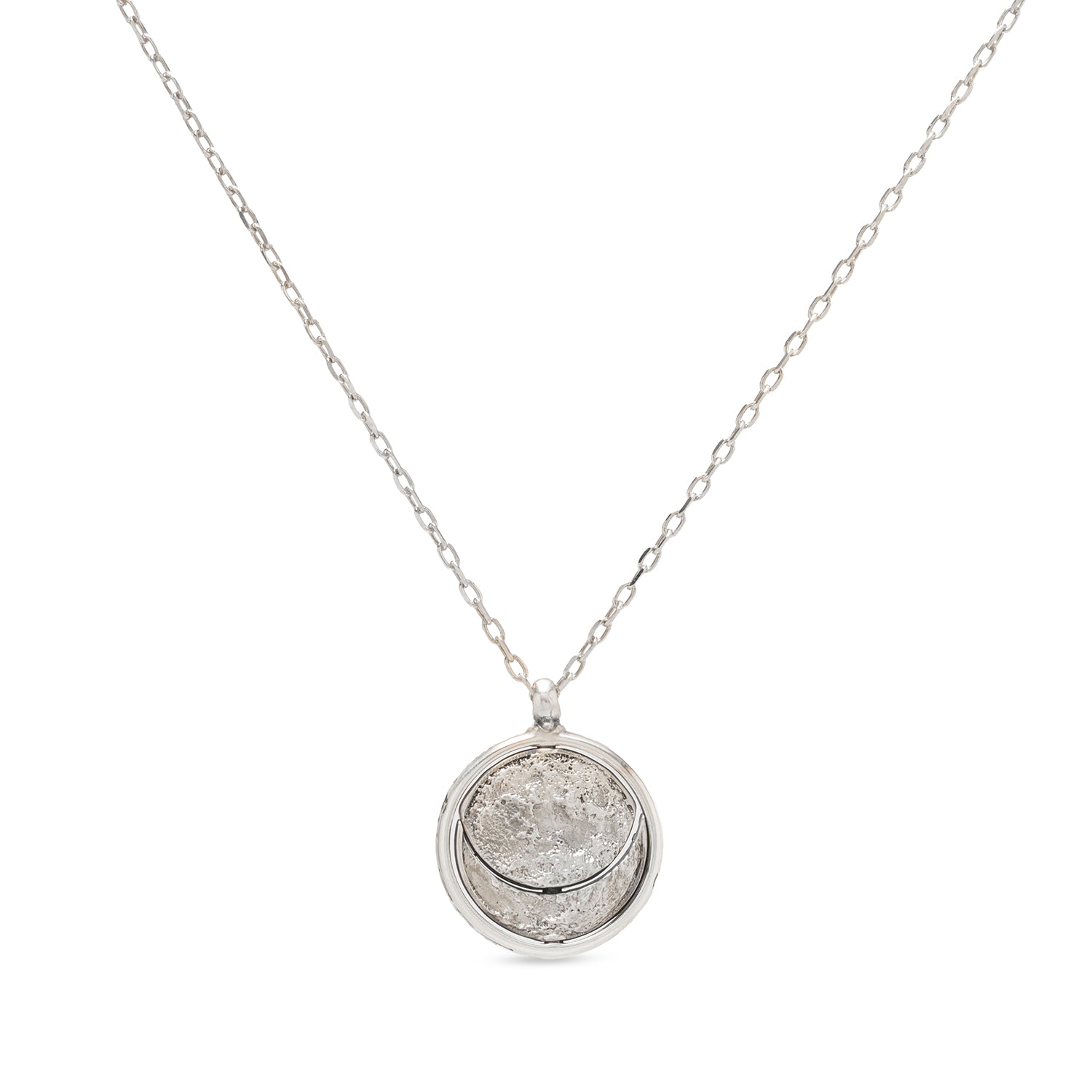 Collana pendente in argento Moonphases