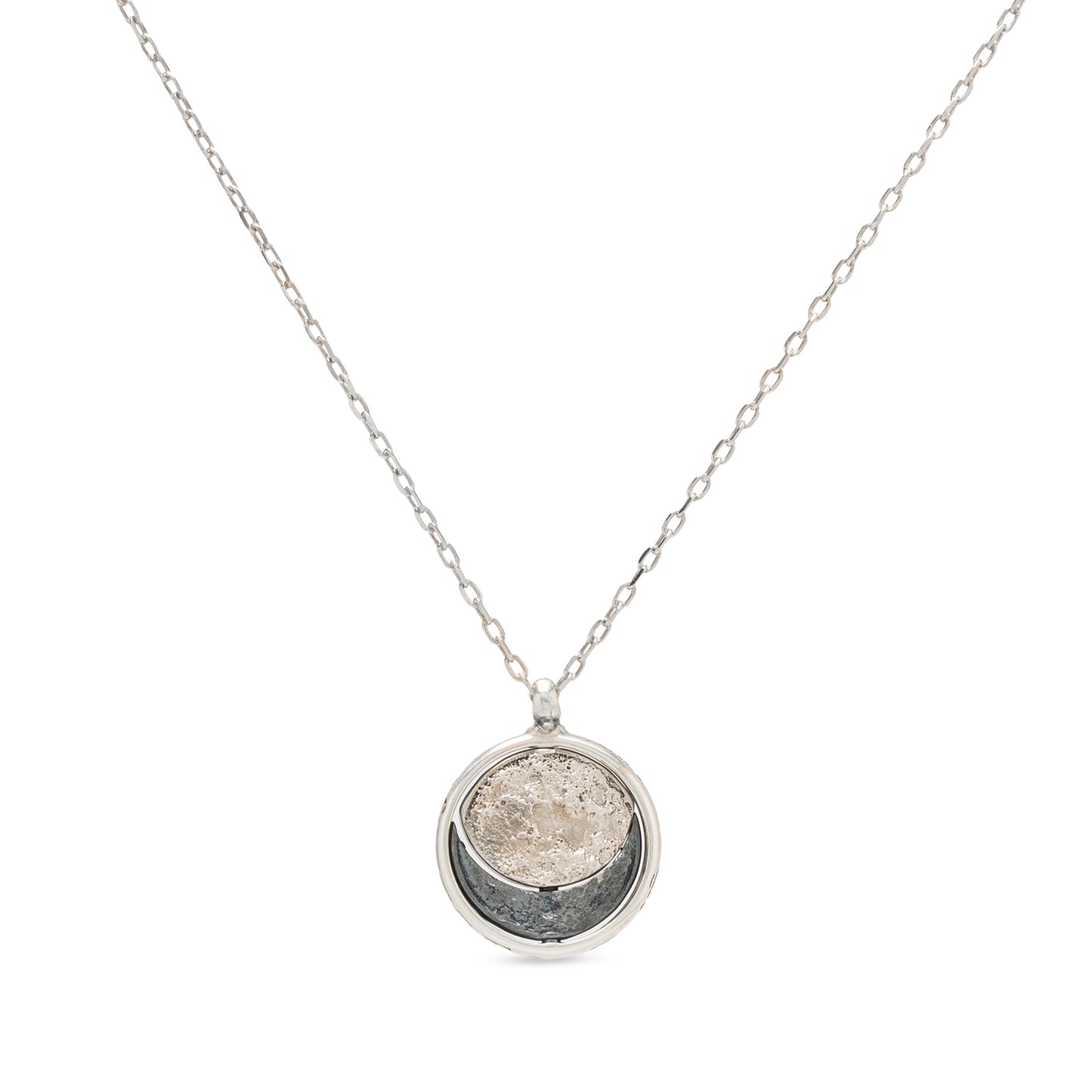 Collana pendente in argento Moonphases