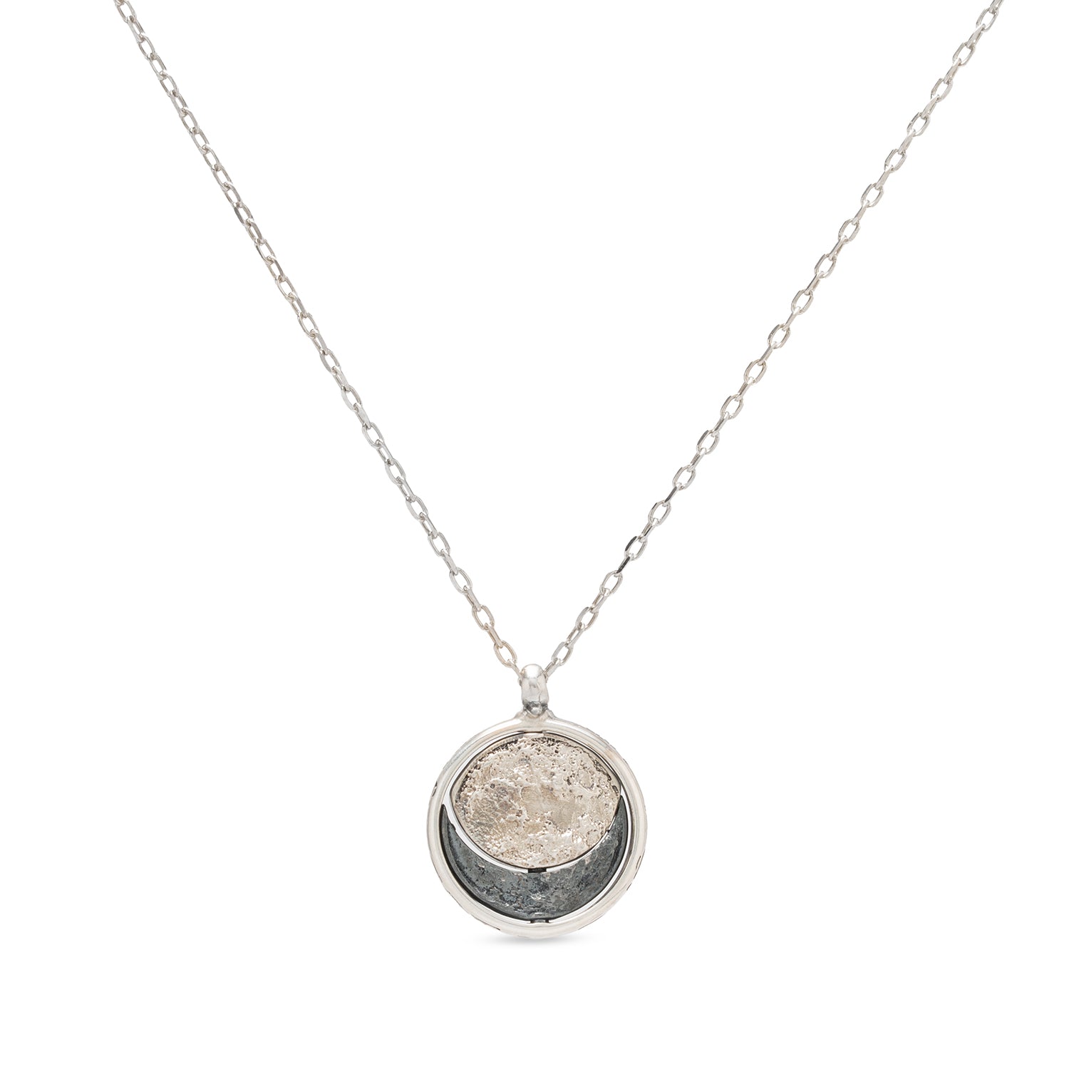 Collana pendente in argento Moonphases