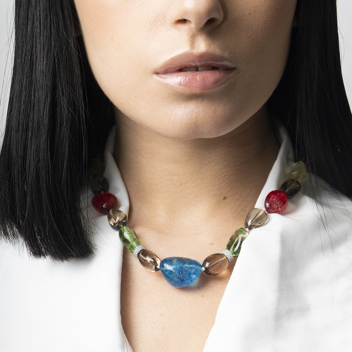 Collana sassi multicolor - Moro&Ognissanti