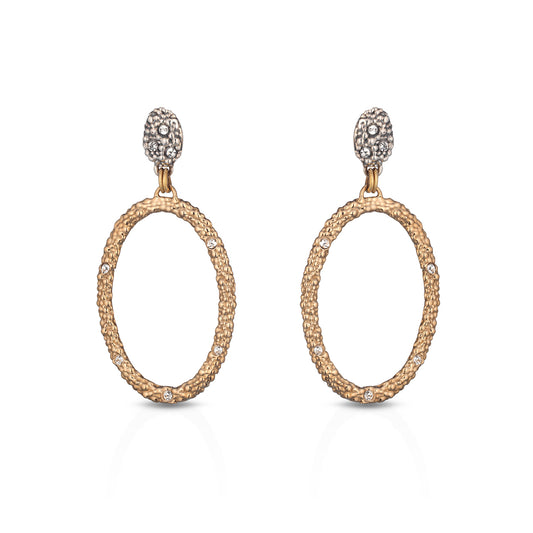 Orecchini ovale dorato collezione Caviar