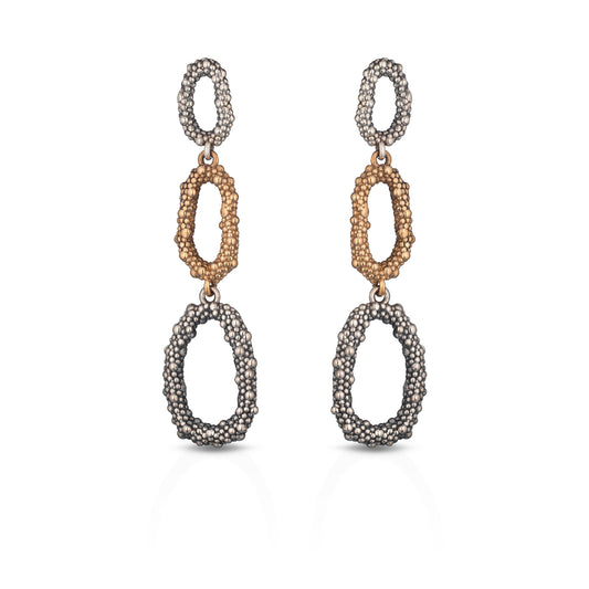 Orecchini ovali intrecciati collezione Caviar