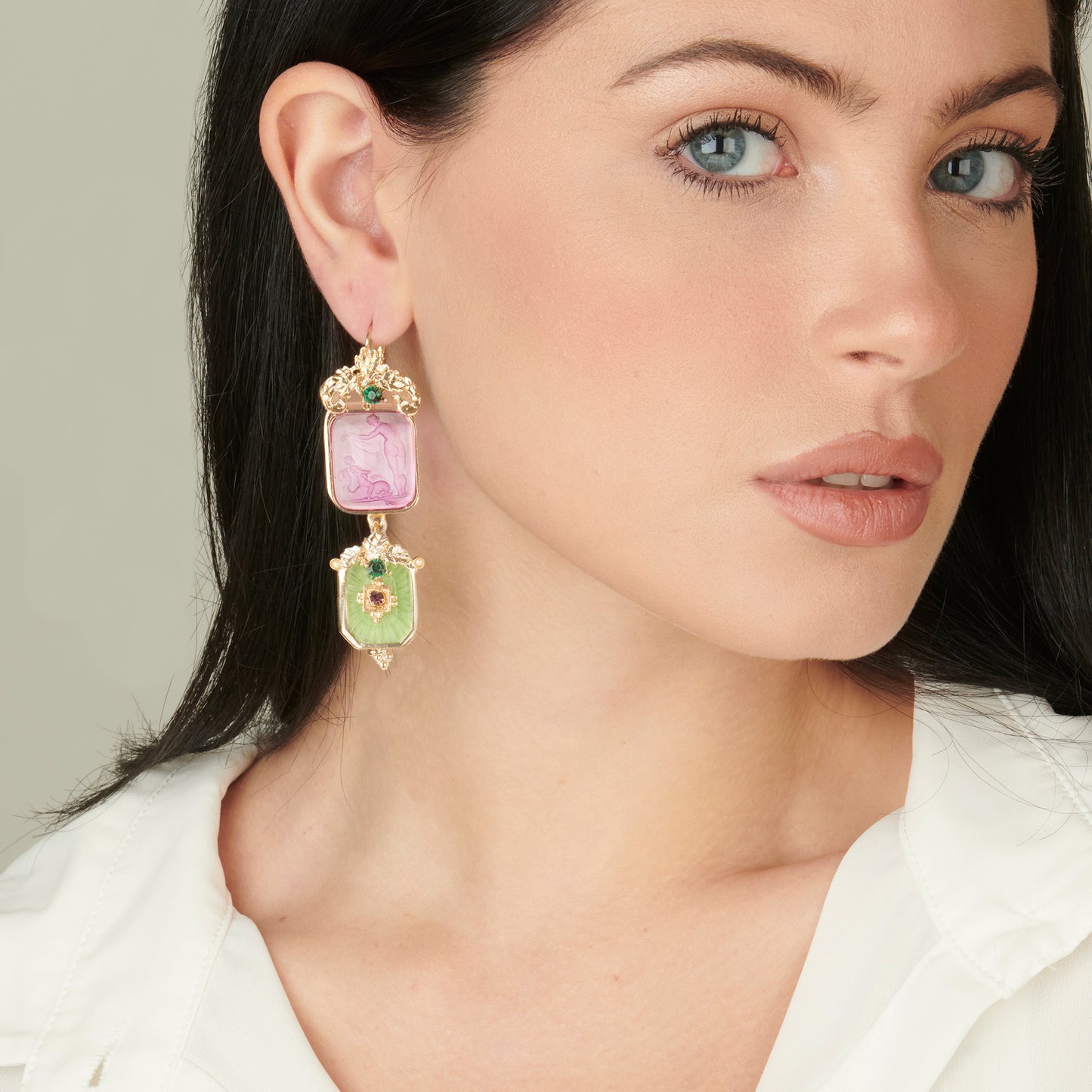 orecchinilunghiverdieviola