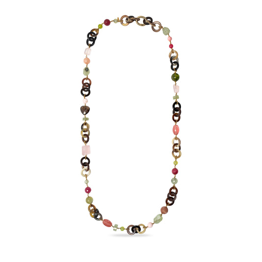 collana modello chanel con anelli in corno aml