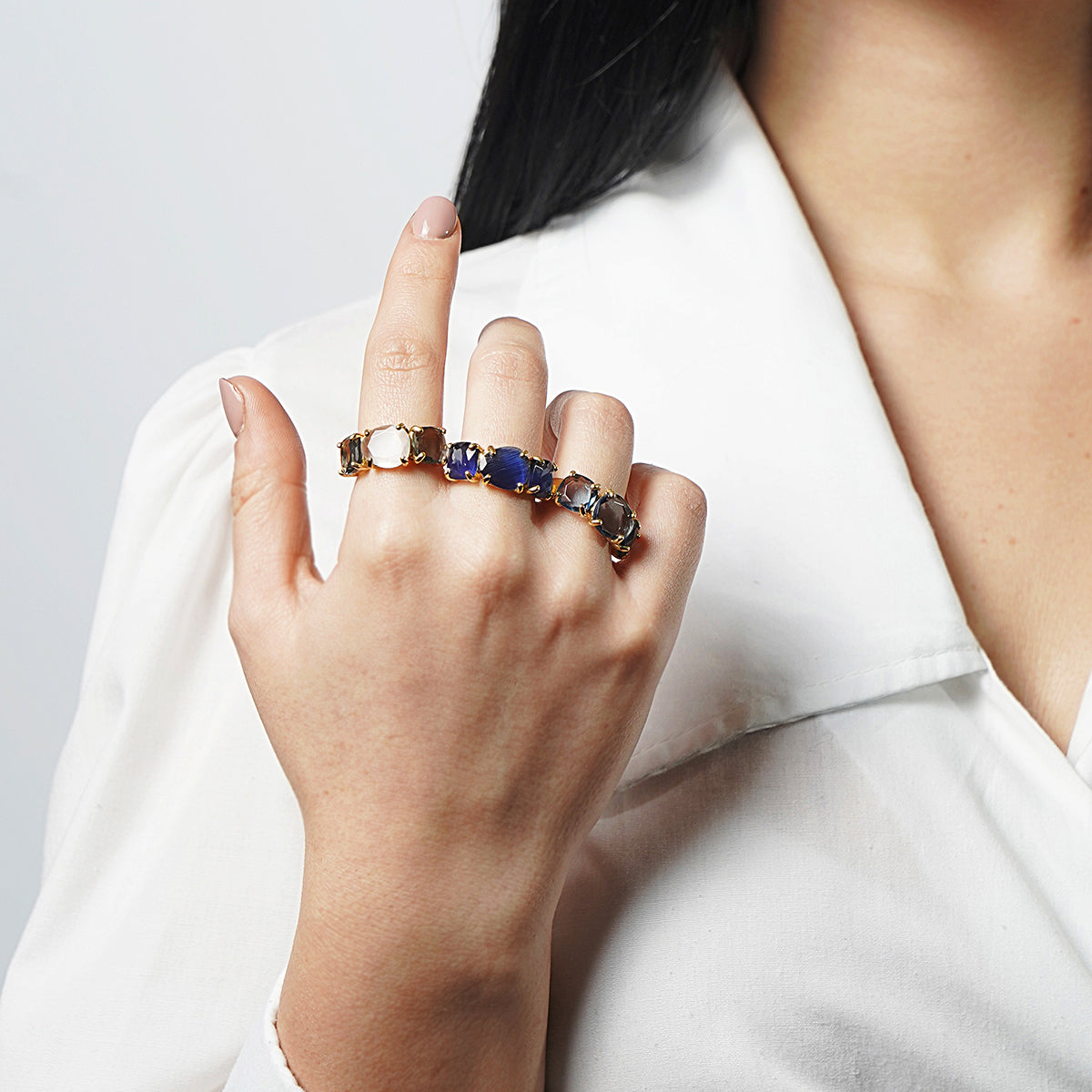 Anello Kora azzurro - Gumon