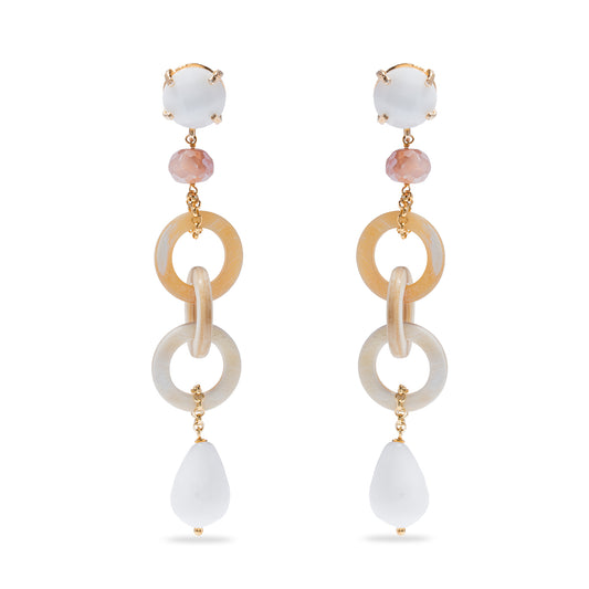 orecchini pendenti corno amle