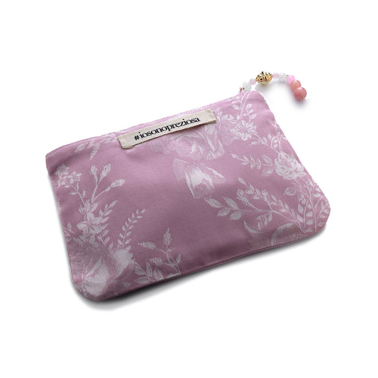 Pochette in tessuto Rosa - Iosonopreziosa