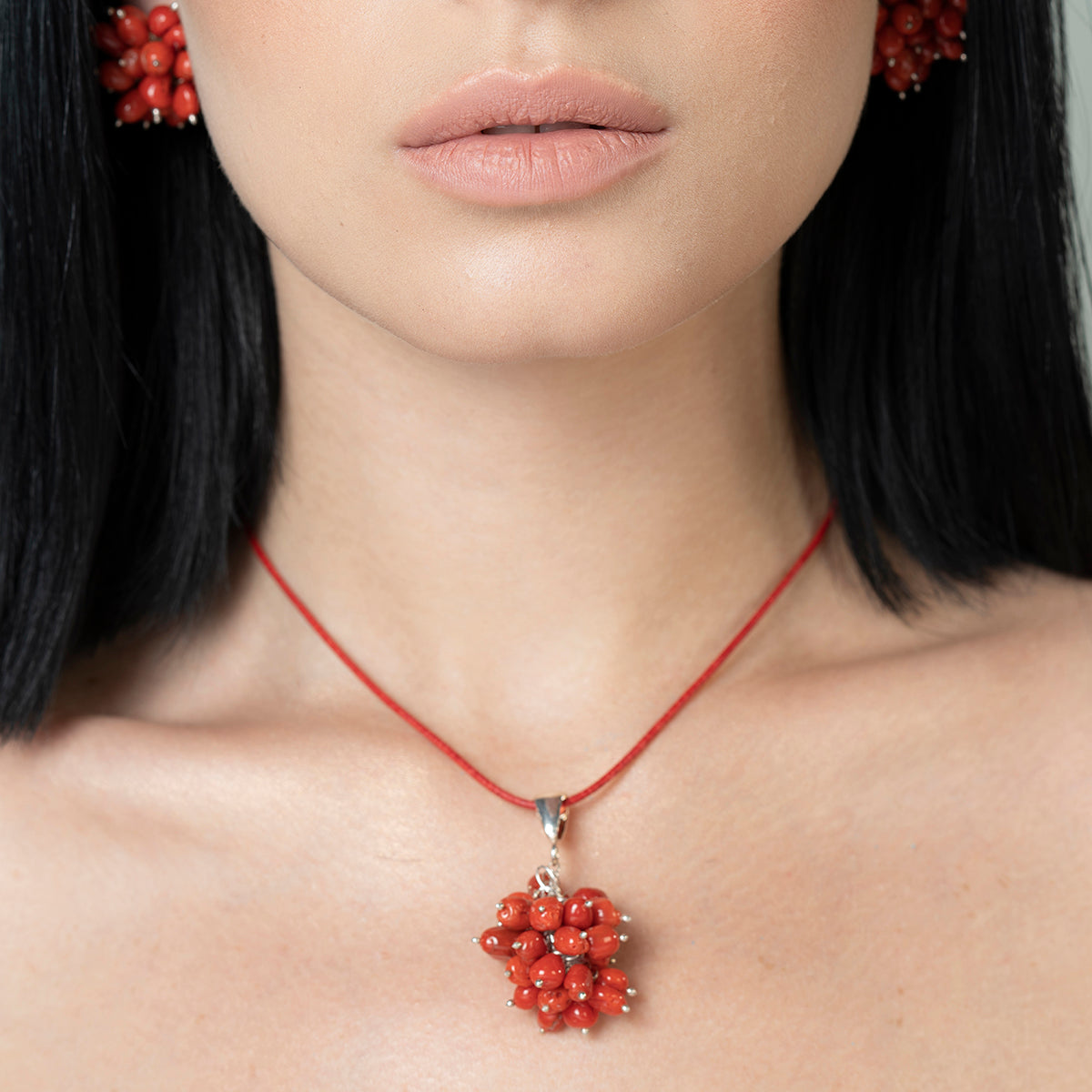Ciondolo in corallo rosso
