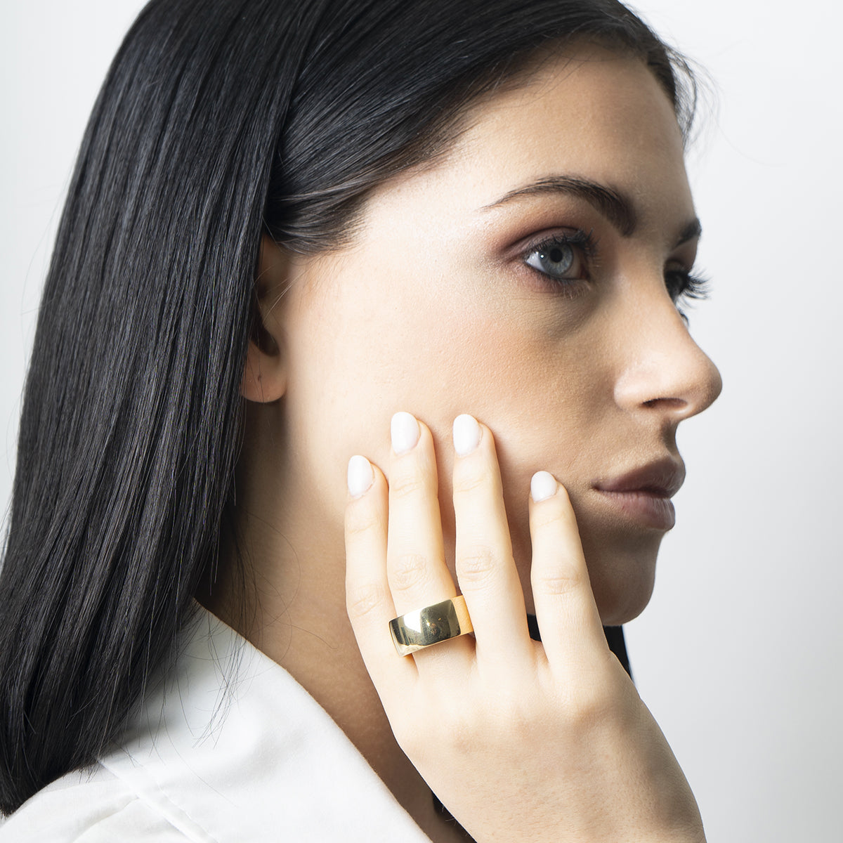 Anello dorato Collezione Dune