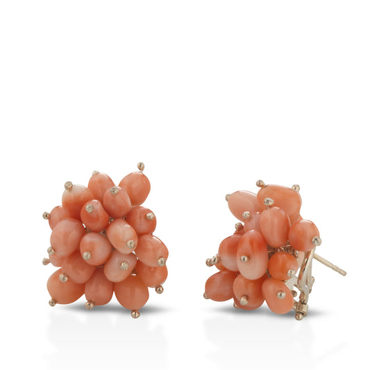 Orecchini in corallo rosa