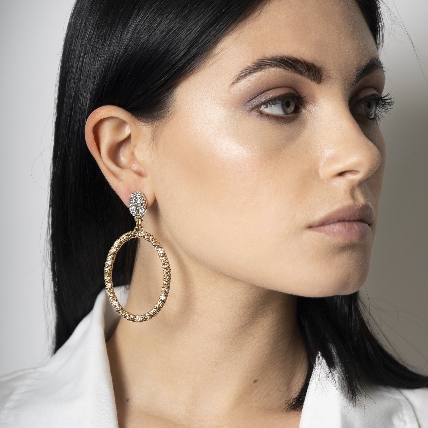 Orecchini ovale dorato collezione CaviarDE_0015