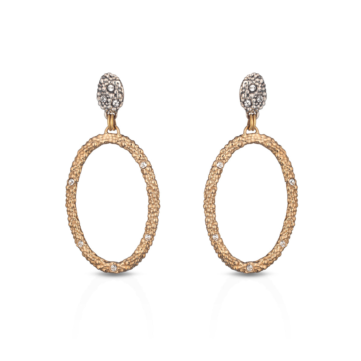 Orecchini ovale dorato collezione Caviar