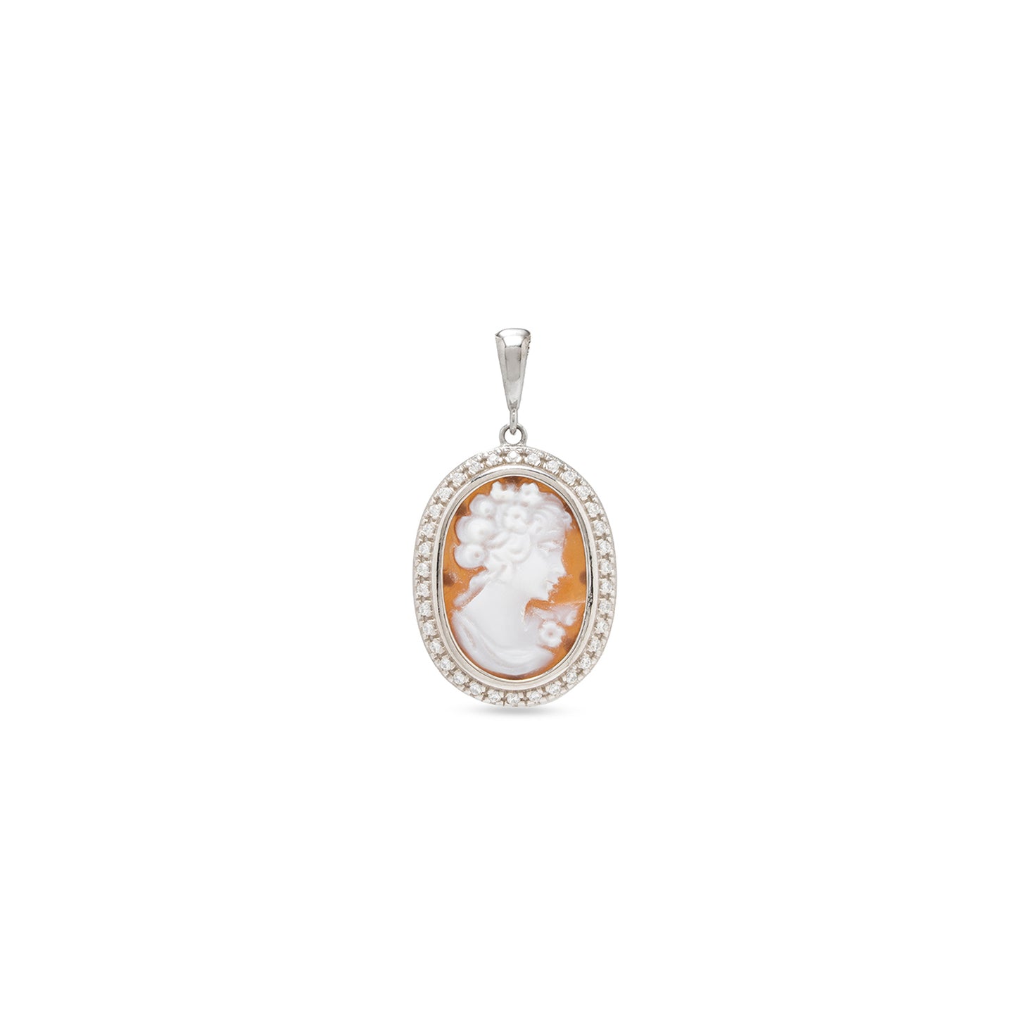 Collana con ciondolo in argento 925 e cammeo centrale